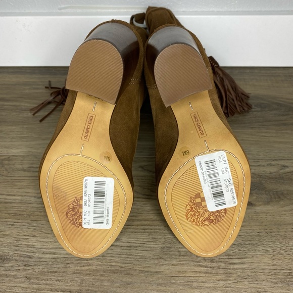 Vince Camuto NWT Brown Fermel Slough Tassel Boots - Picture 6 of 7